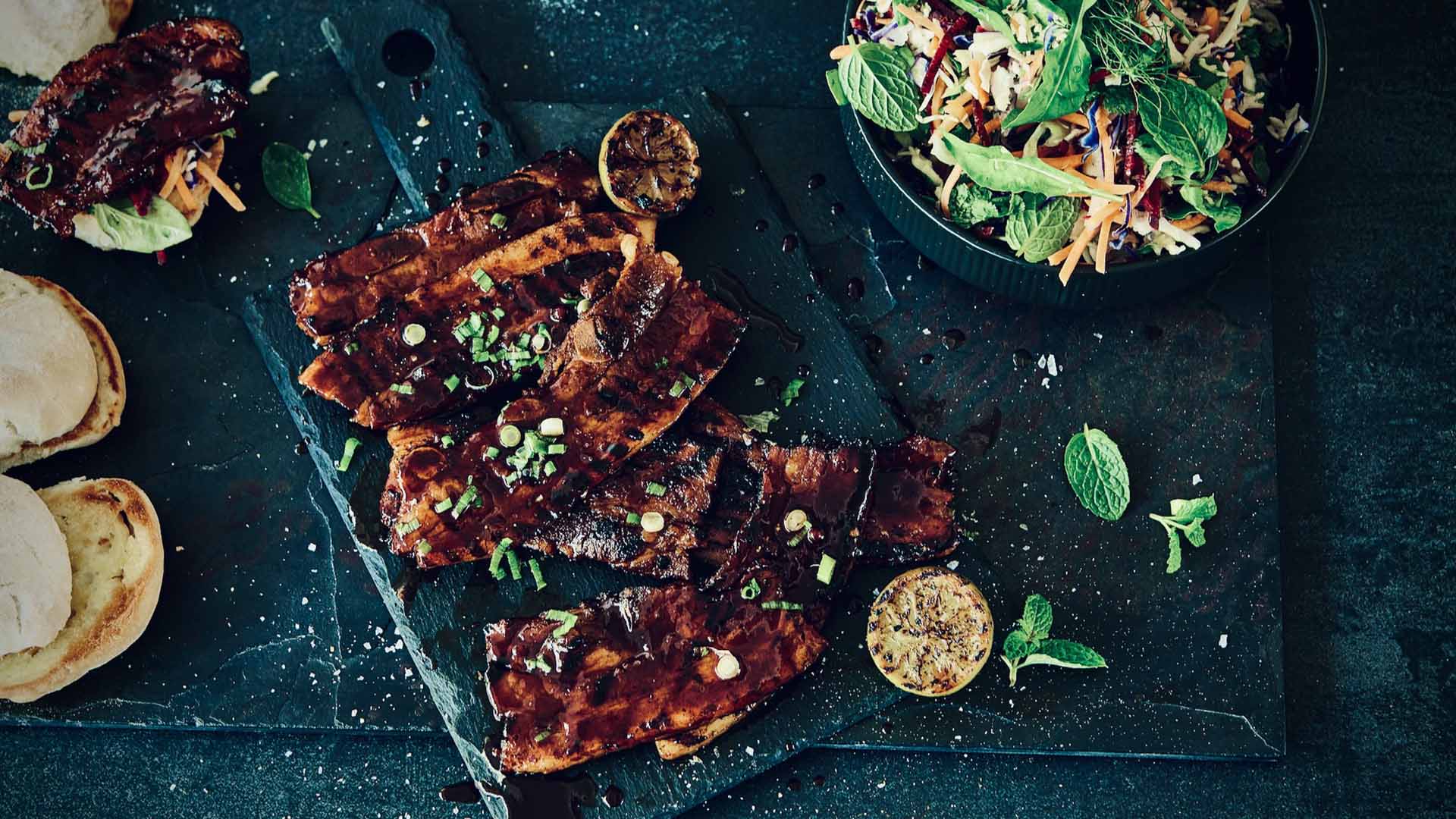 Sticky pork belly rashers