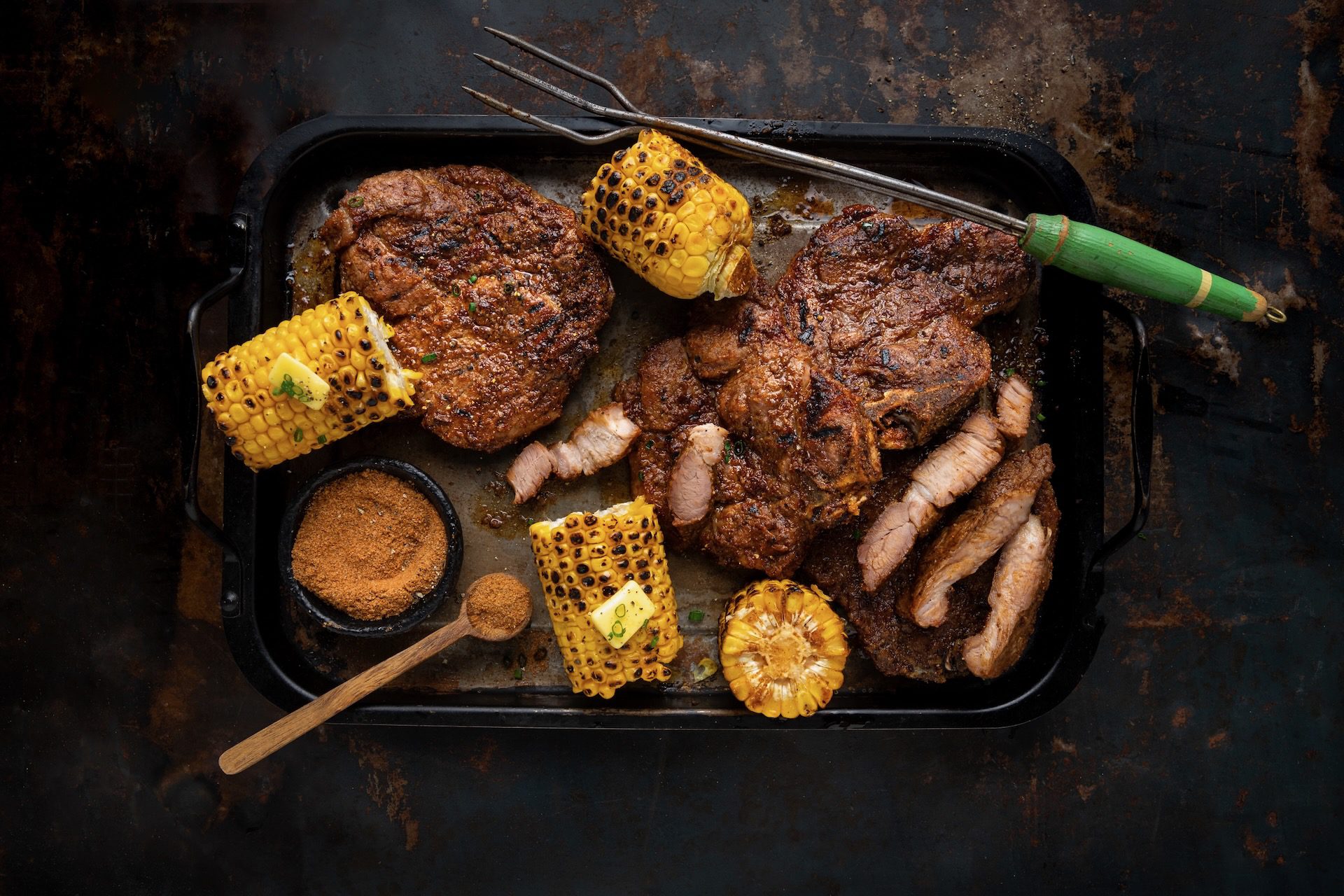 Honey and Mustard Pork Neck Steaks with Root Vegetables • SA Pork